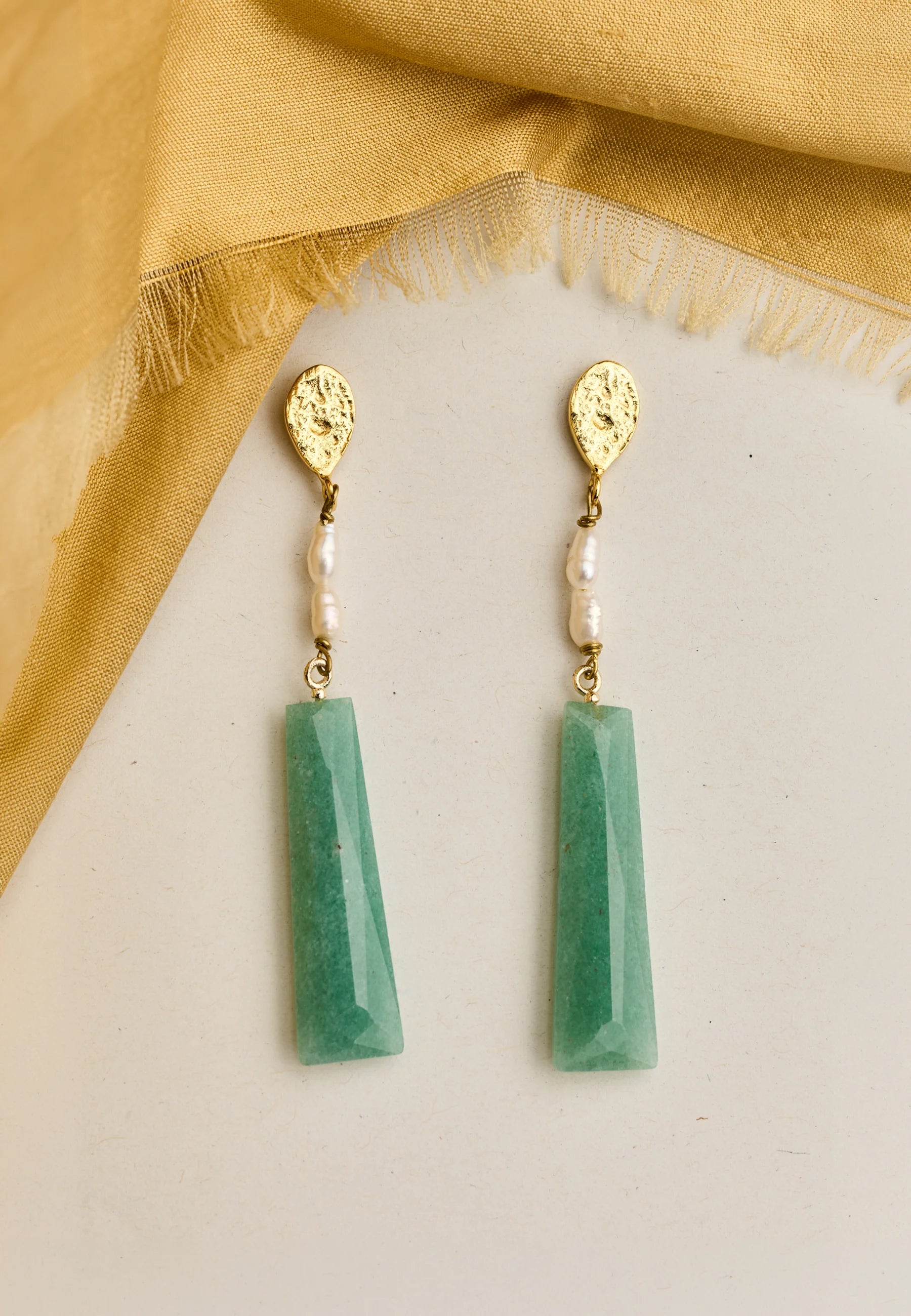 Pendientes Melina Aguamarina