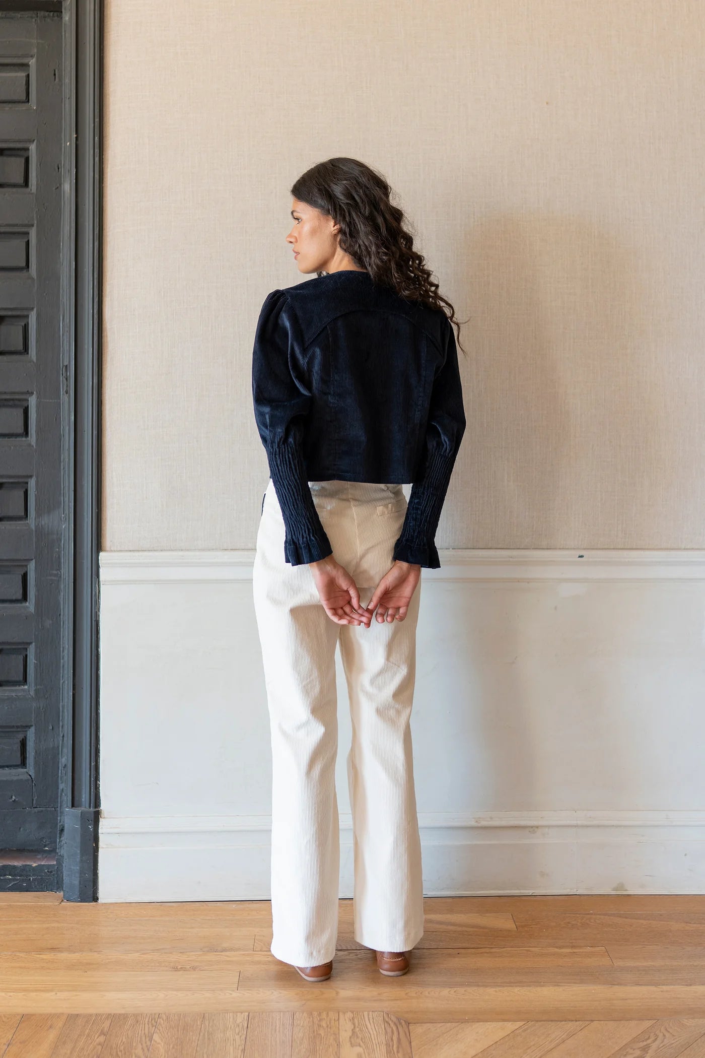 Chaqueta Pana Azul Marino