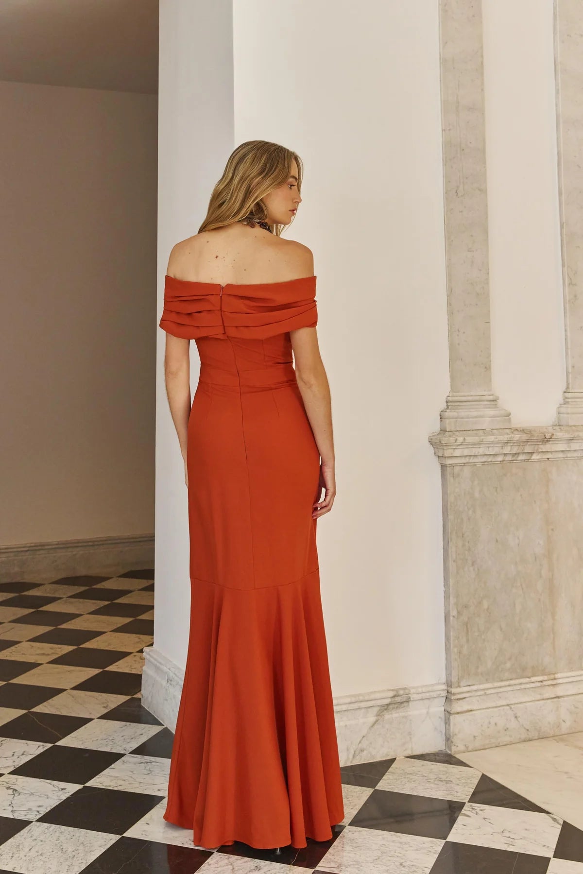 Vestido Largo Giala Terracota
