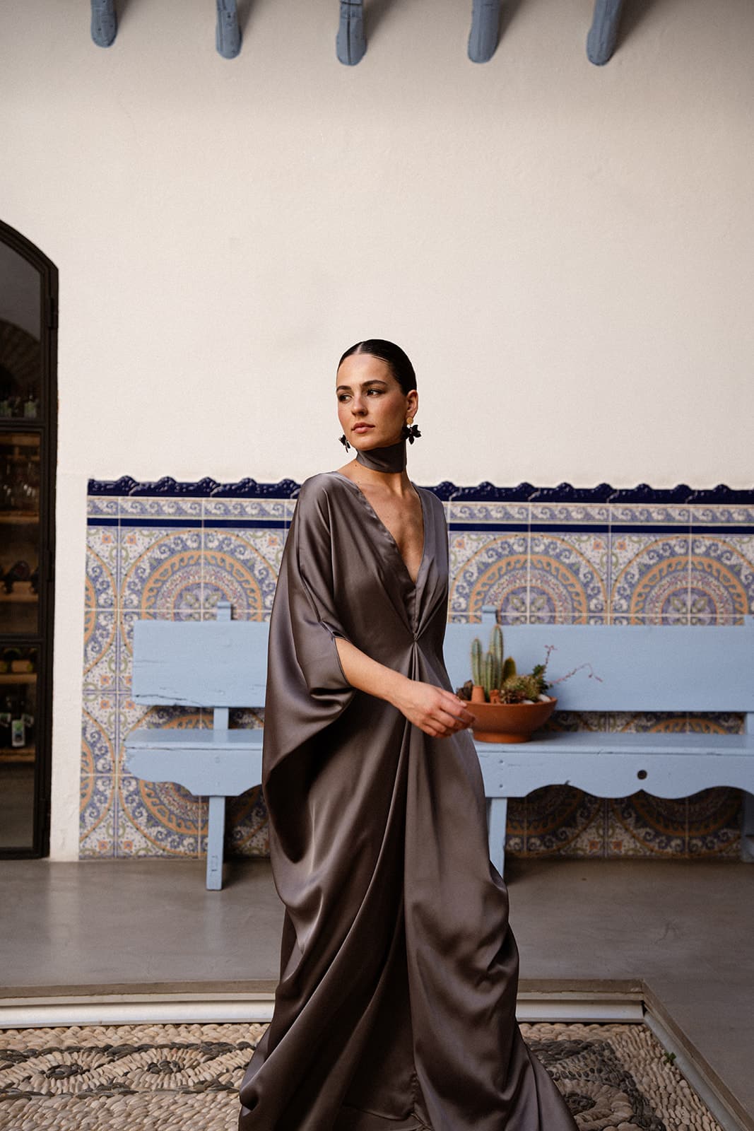 Kaftán Beatriz Gris