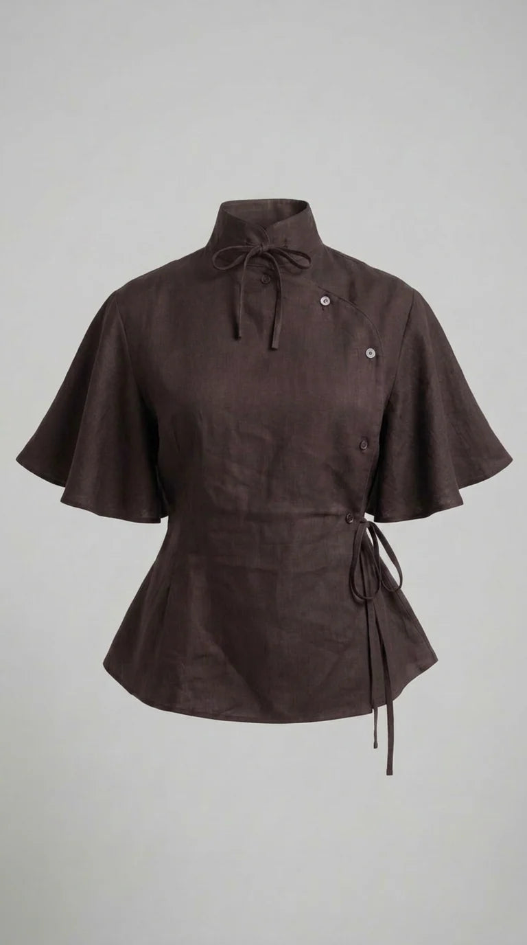 Camisa Yao Choco (100%Lino)