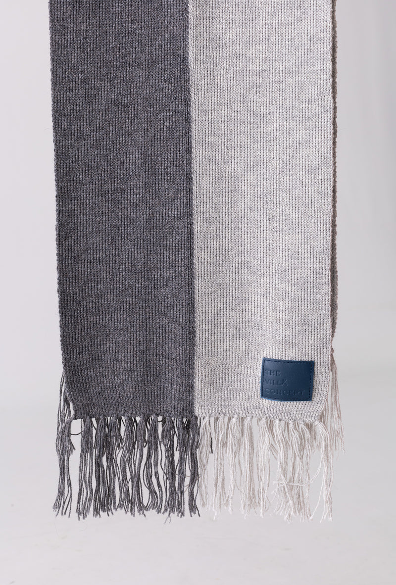 Alpaca Scarf Double Gray