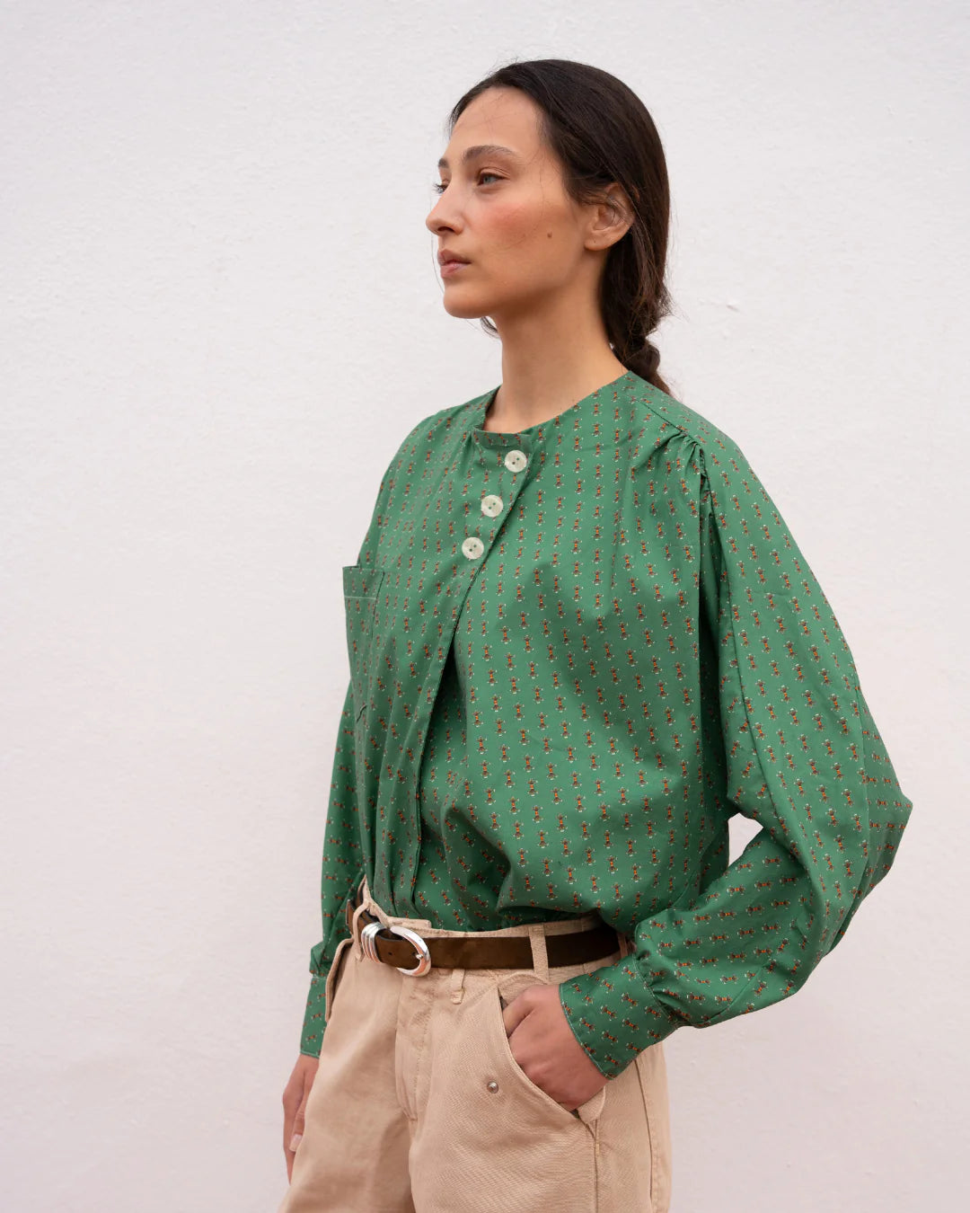 Camisa Hati Rayas Verde