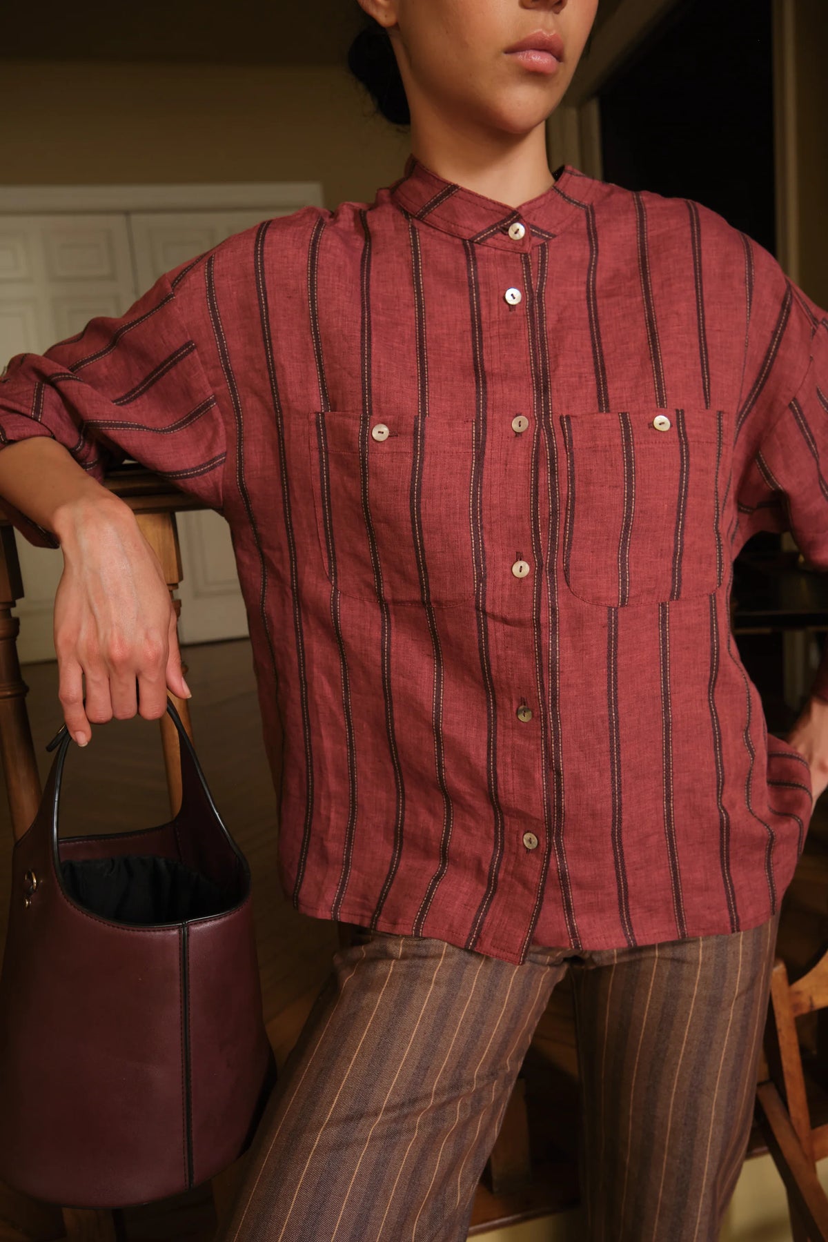 CAMISA BETH BURGUNDY