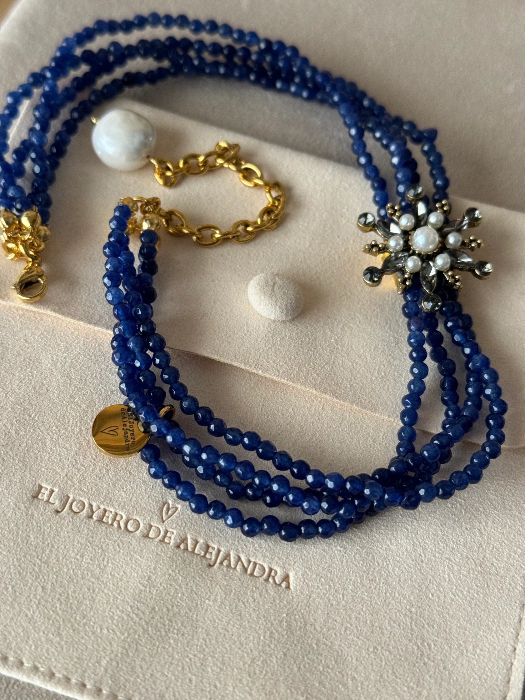 Choker Adicted Azul Océano Estrella Oscura