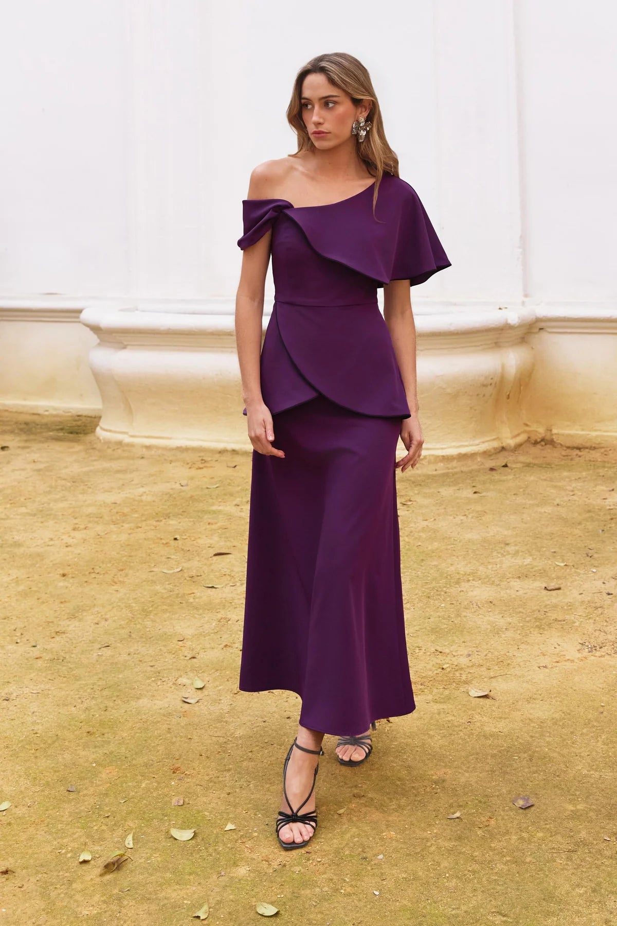 Vestido Midi Zeya Plum