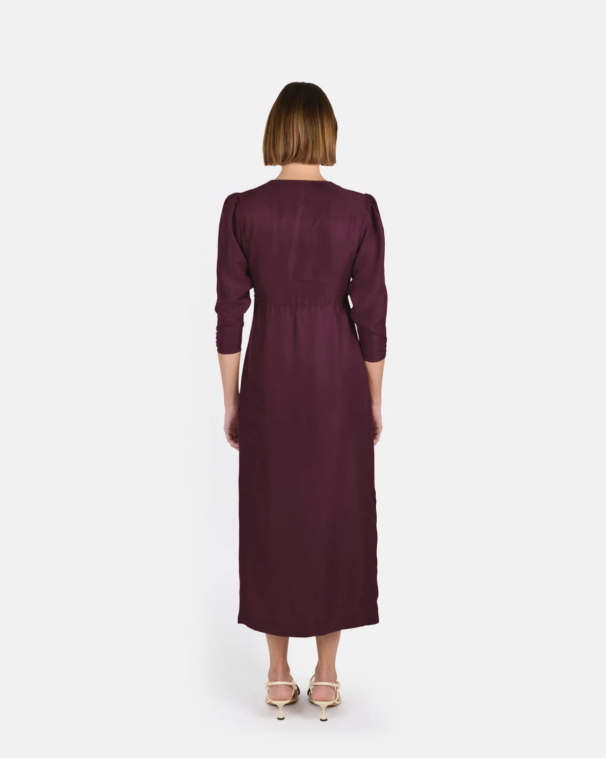 Vestido Bianca Mangas Vino