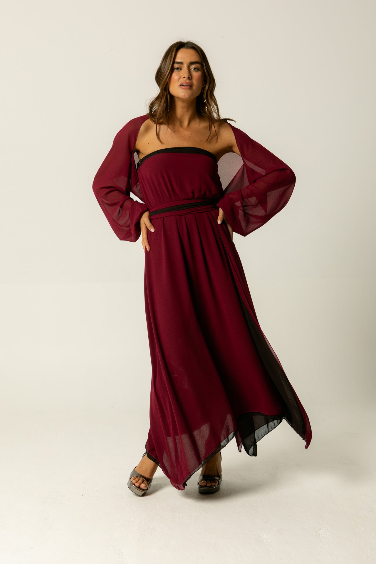 Vestido Lurea Burdeos