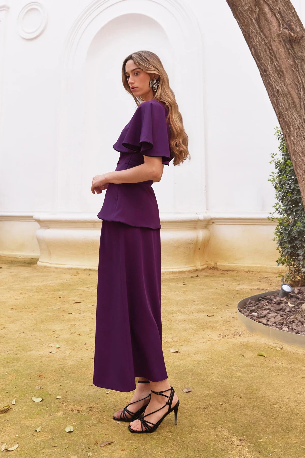 Vestido Midi Zeya Plum