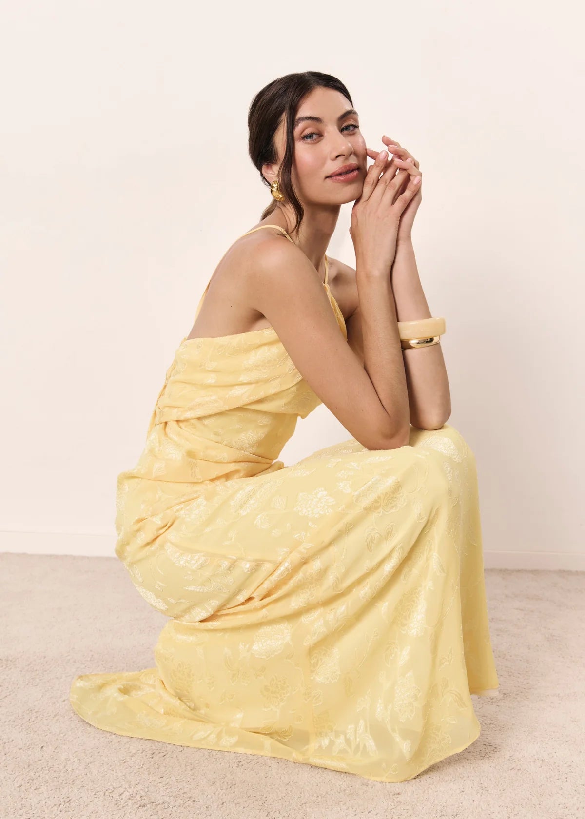 Vestido Greta Amarillo Pastel