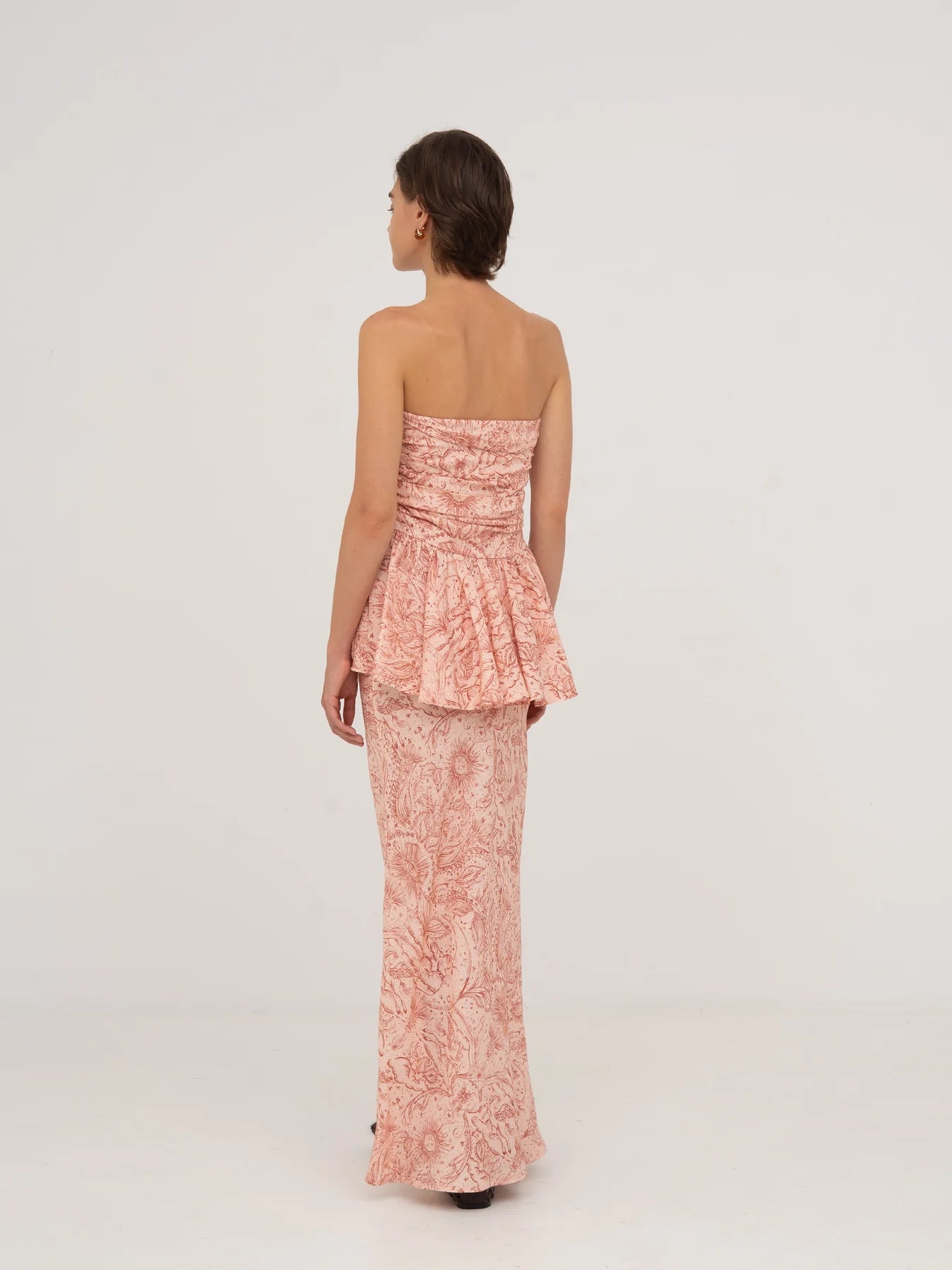 SOPHIA PINK SOLAR SYSTEM-PRINTED SKIRT