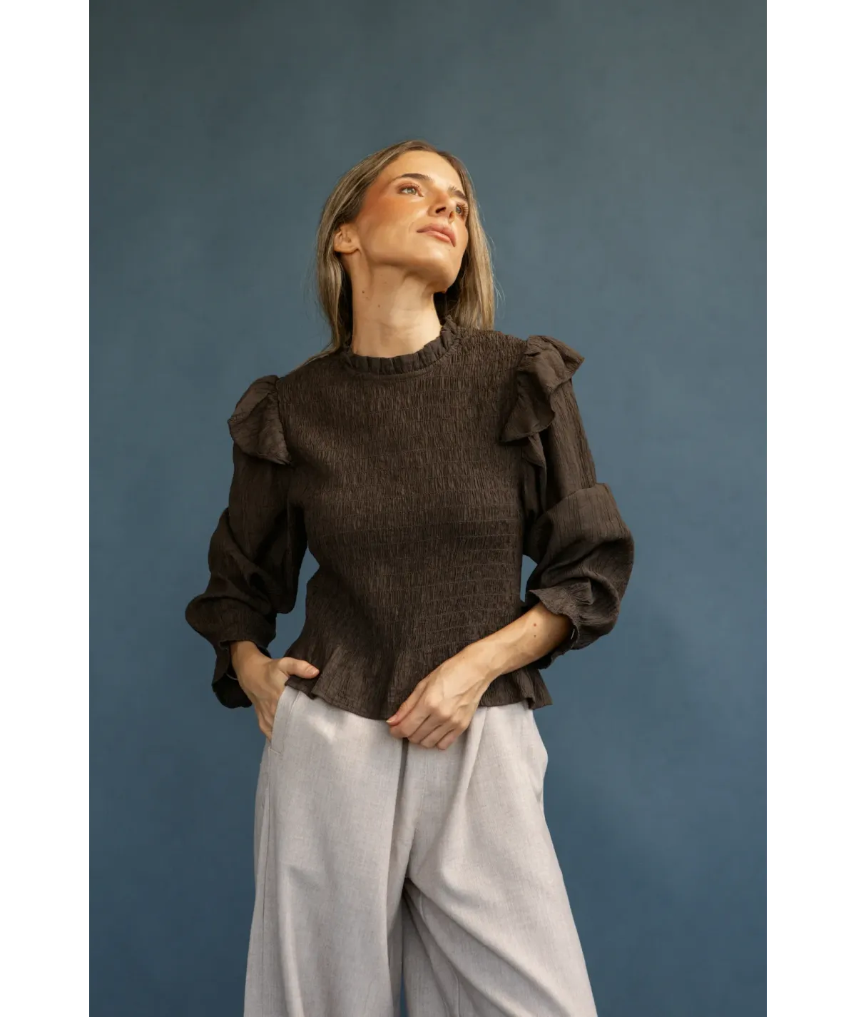 Camisa Brescia Marrón