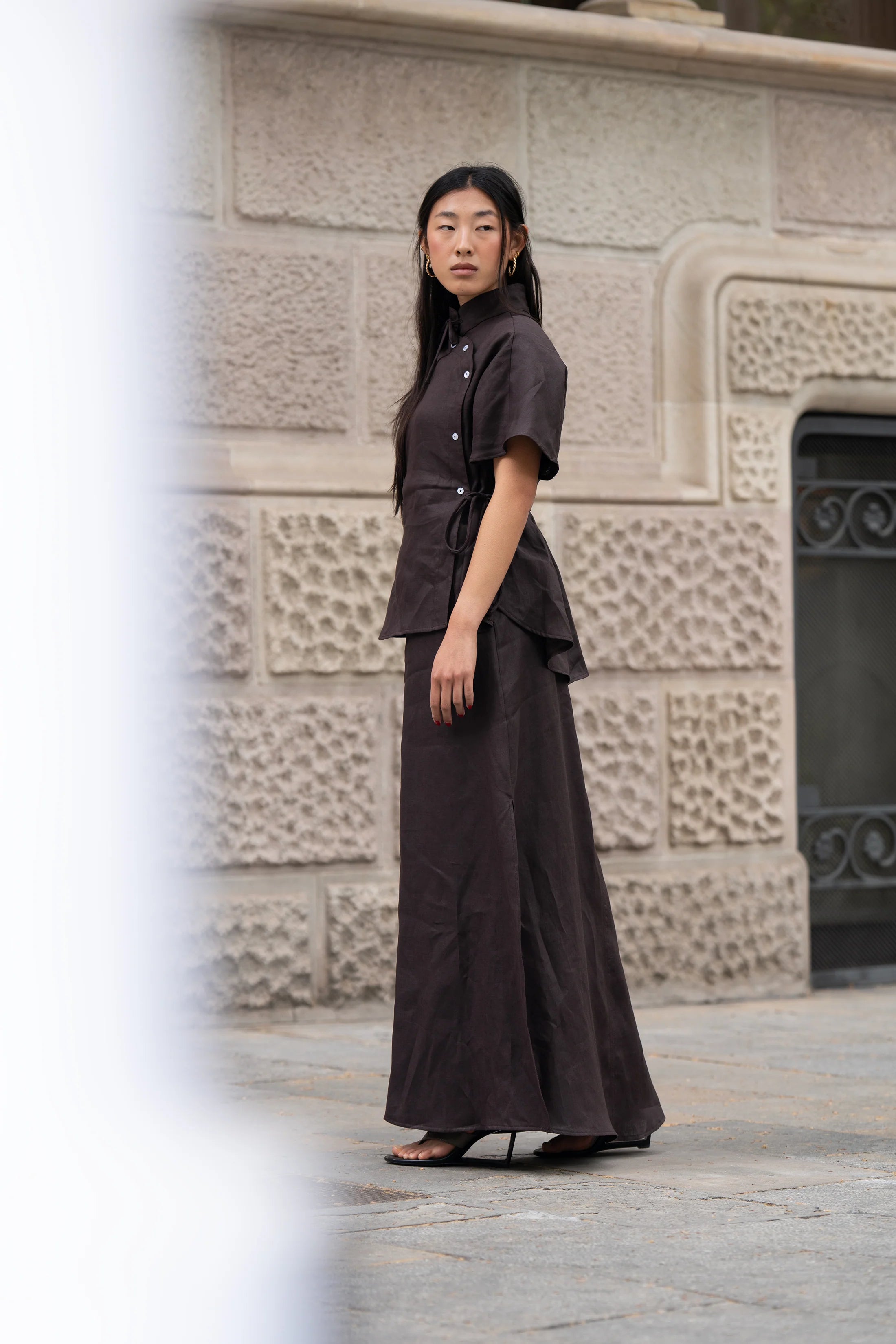 Camisa Yao Choco (100%Lino)