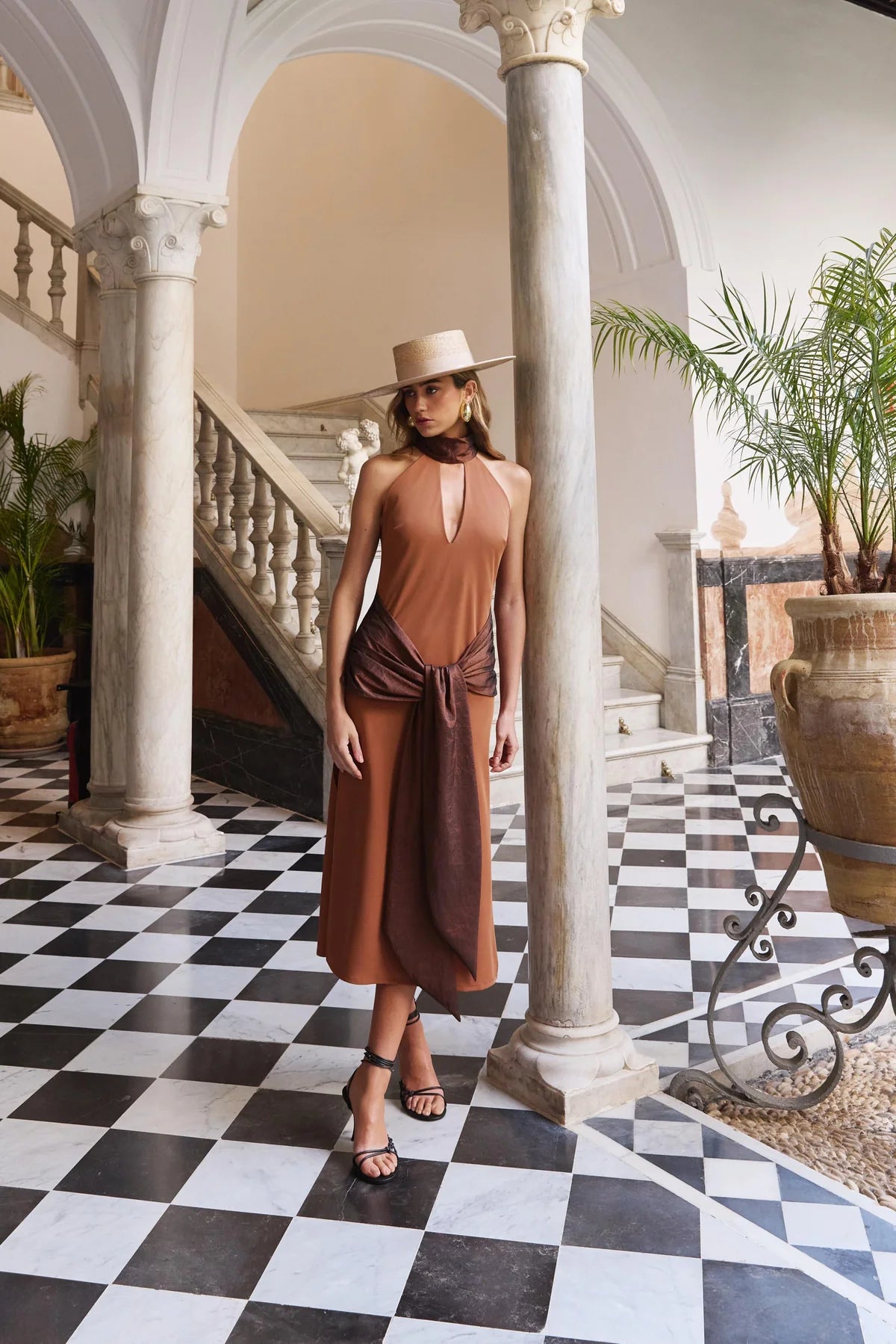 Vestido Midi Sora Bronce