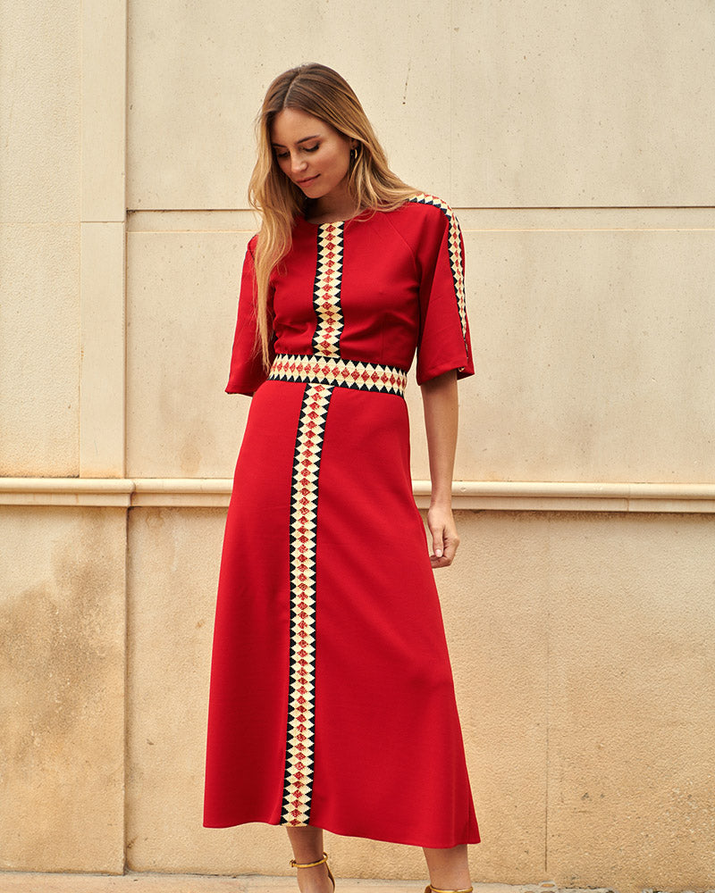 Vestido Nilo Rojo