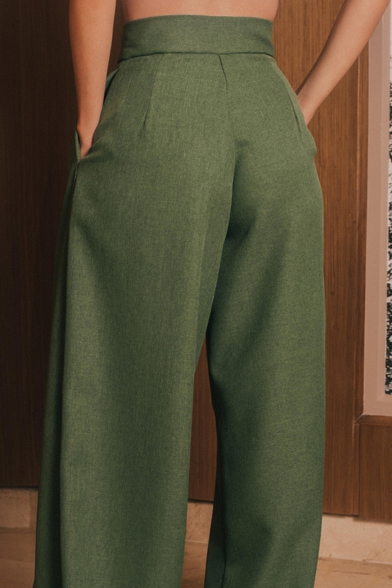 Palazzo Gigi Pants Verde La Hoz