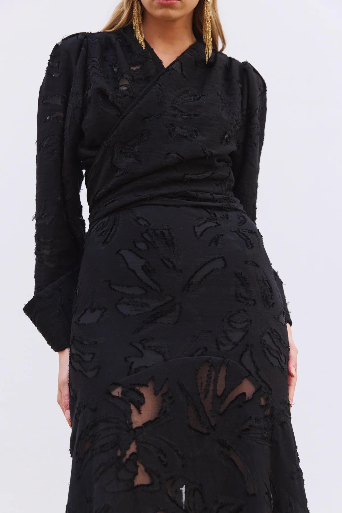 Falda Atria Devoré Black