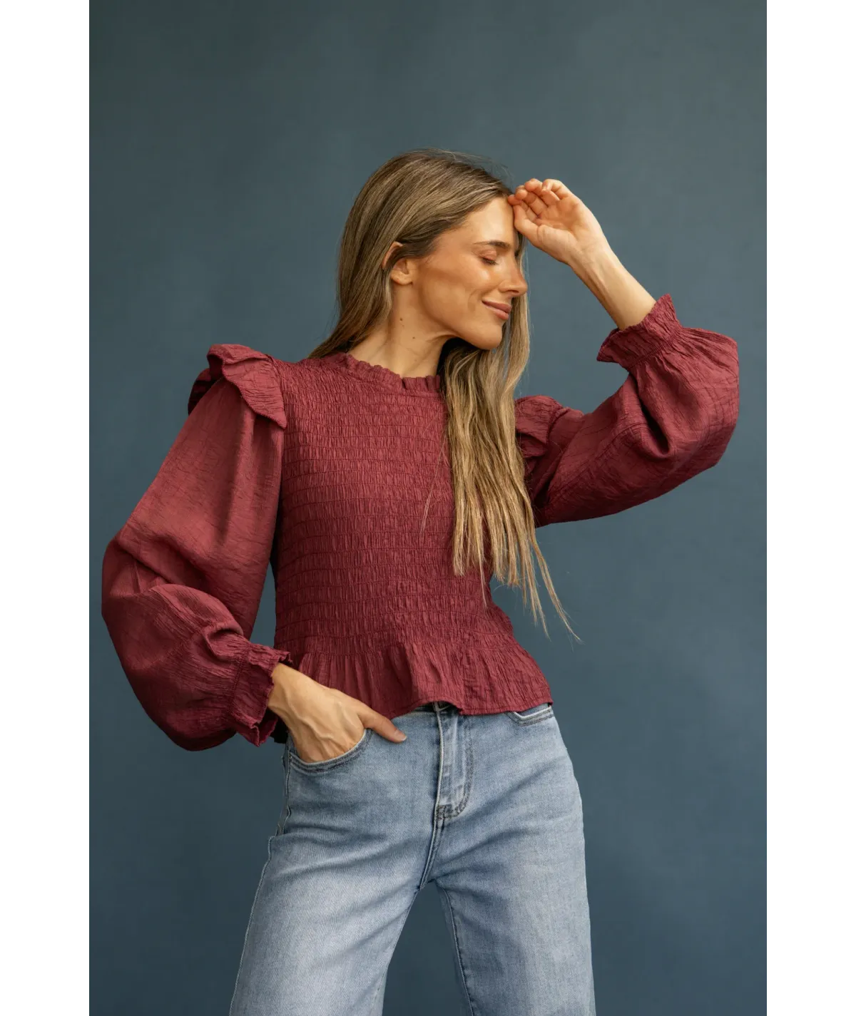 Camisa Brescia Burdeos