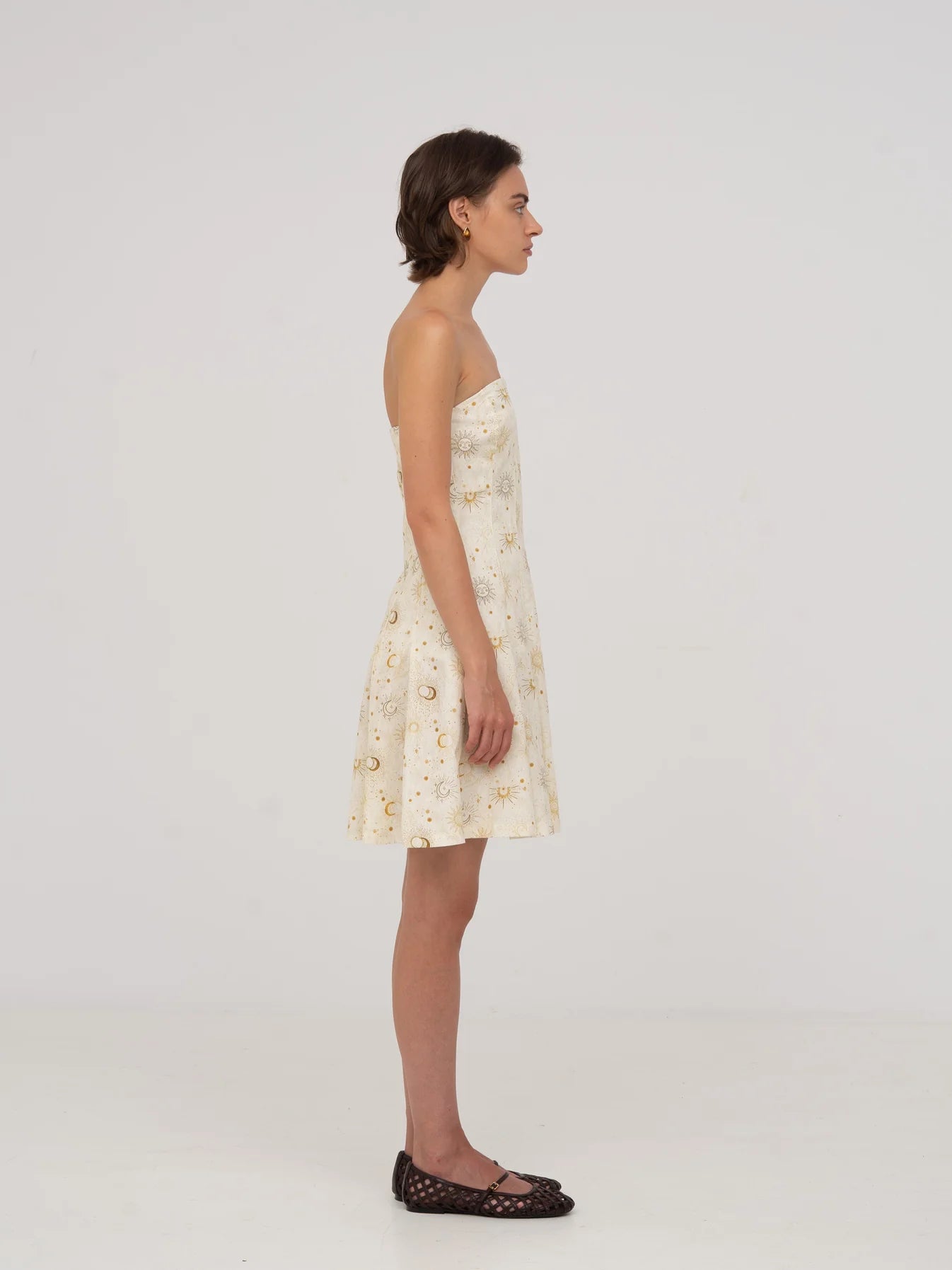 PRIEST SOLAR SYSTEM-PRINTED MINI DRESS