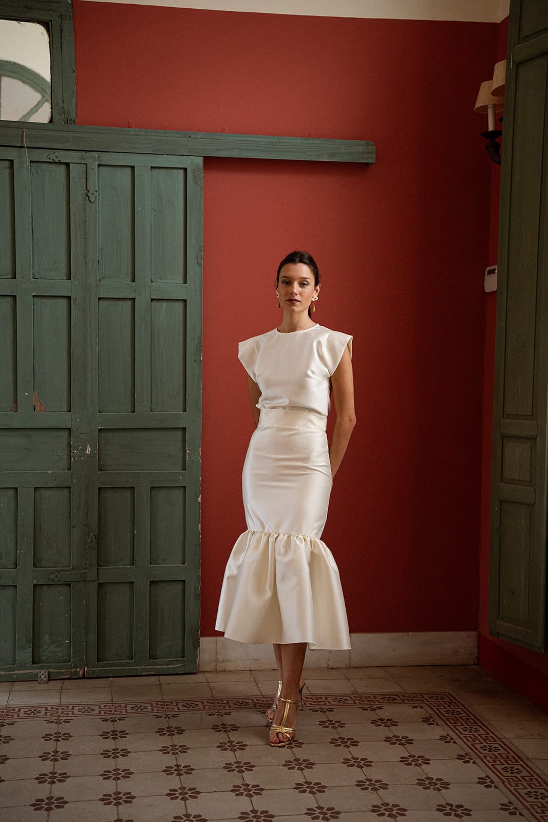 Falda Dalia Crudo Midi