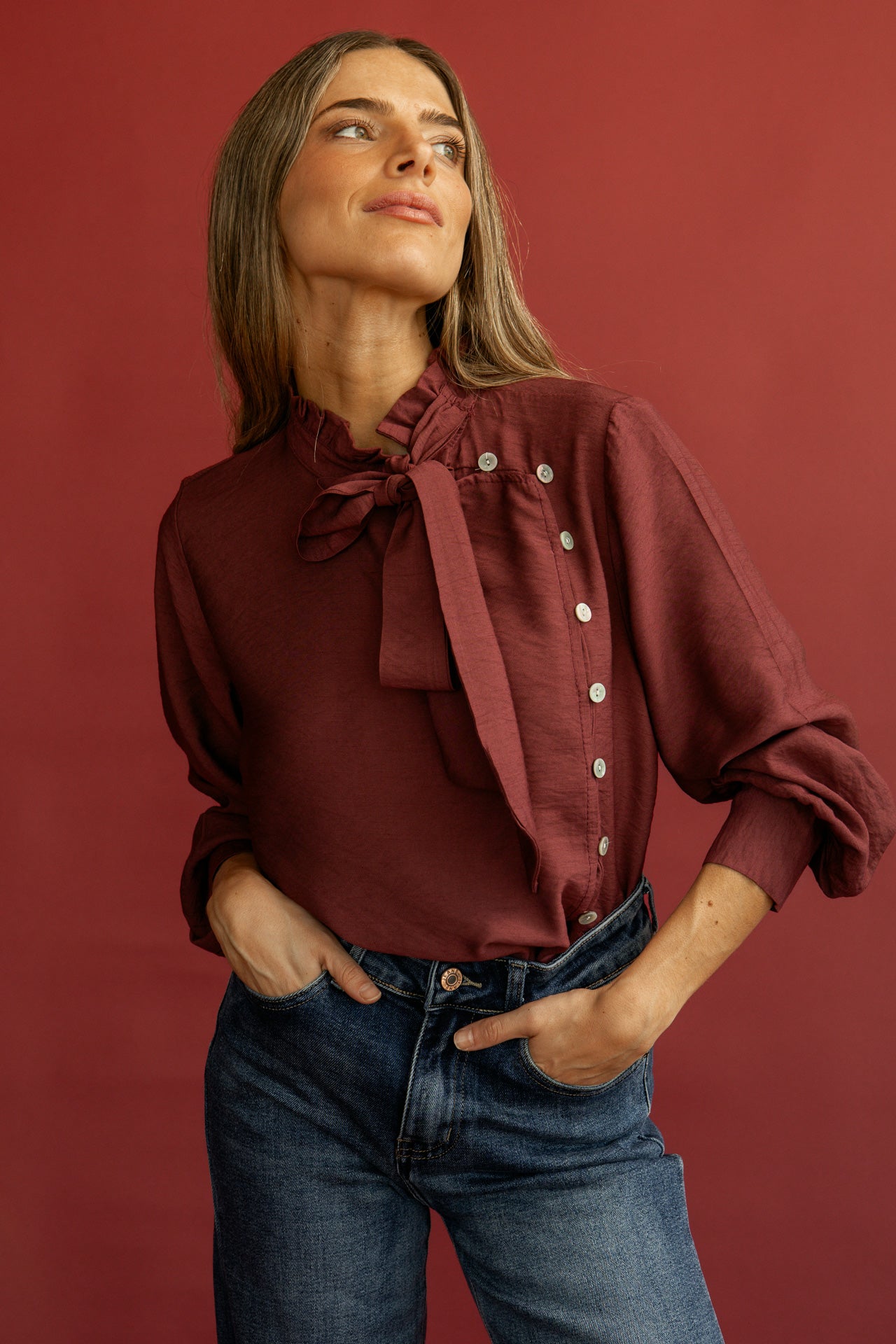 Camisa Turín Burdeos