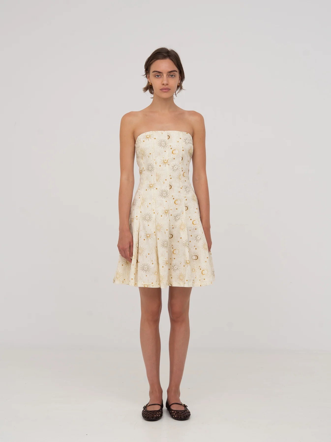 PRIEST SOLAR SYSTEM-PRINTED MINI DRESS