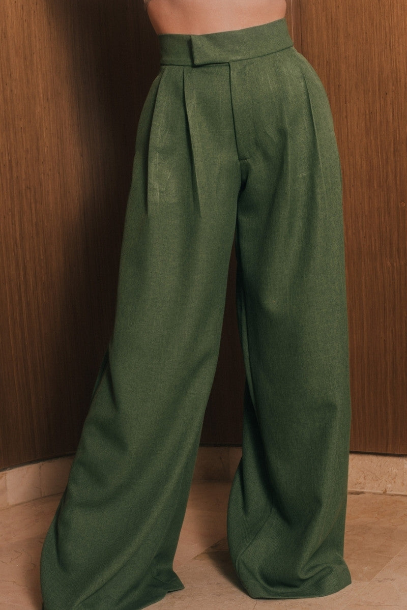 Palazzo Gigi Pants Verde La Hoz