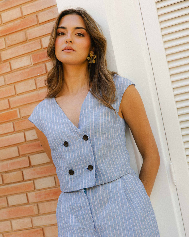 Pantalón Dublín Celeste/Rosa