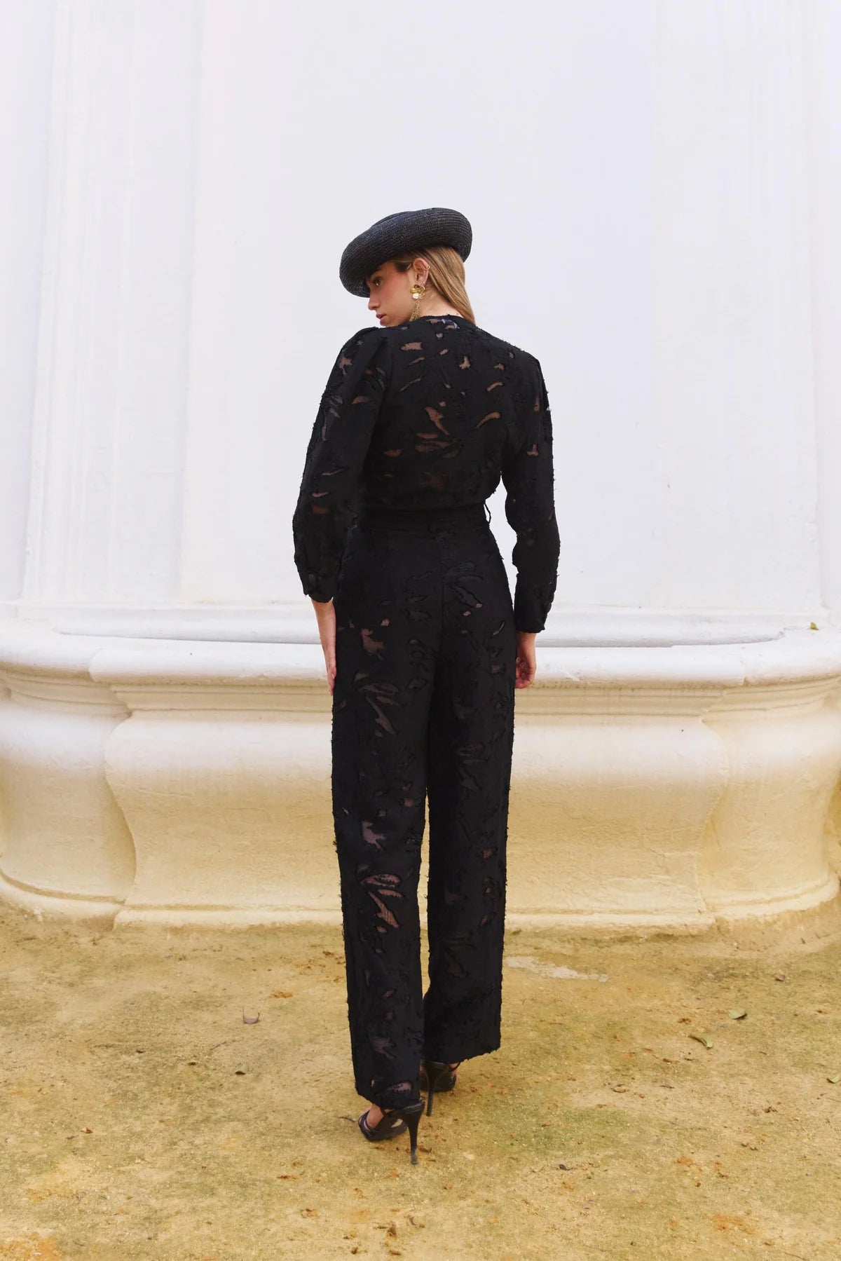 Blusa Nira Devoré Black