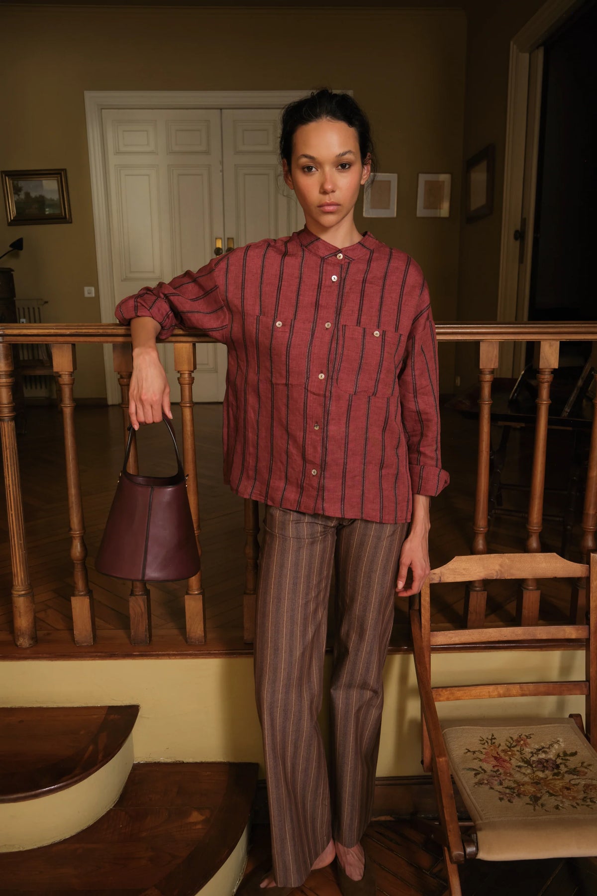 CAMISA BETH BURGUNDY