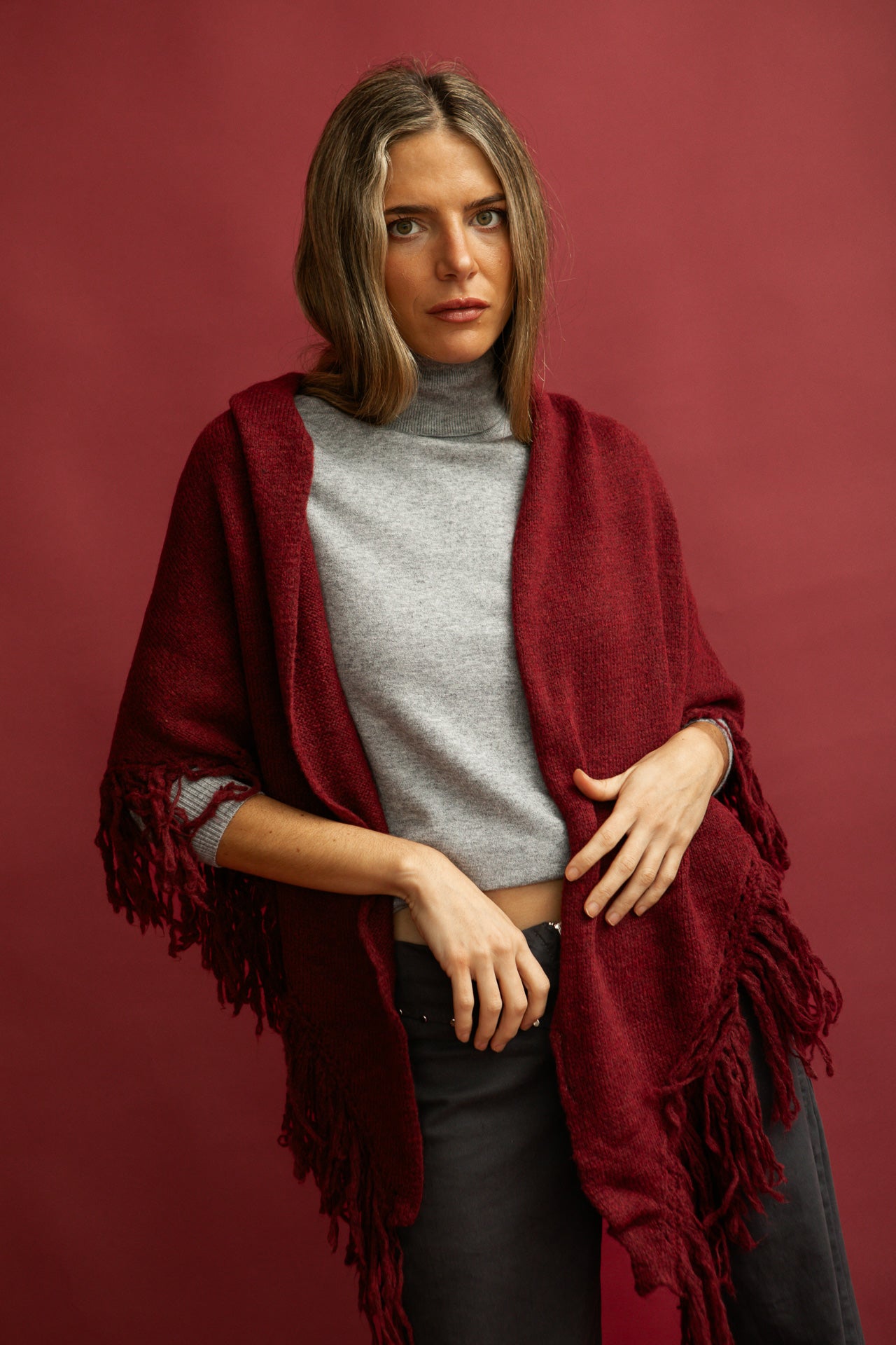 Poncho Meissa Burdeos