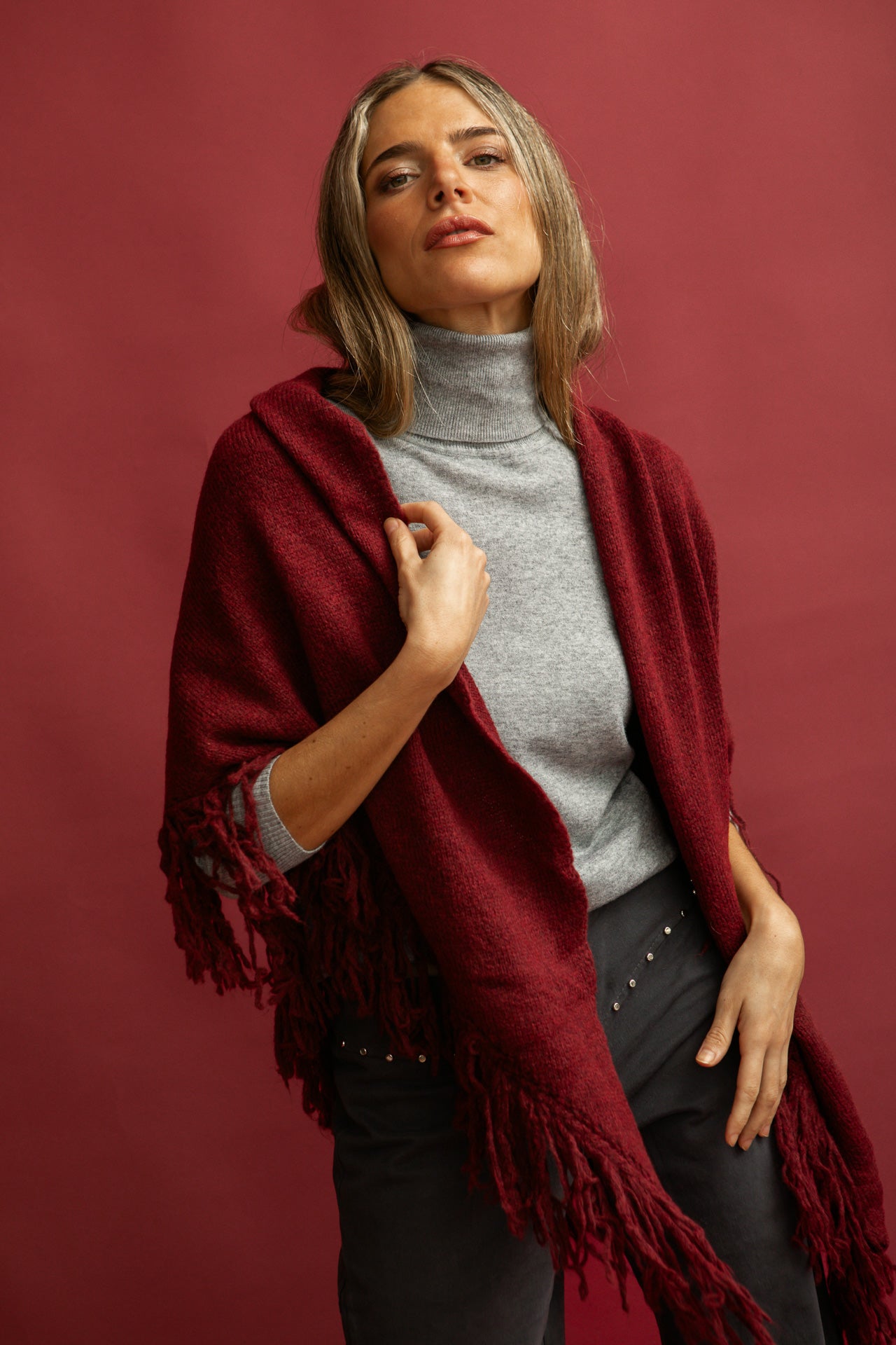 Poncho Meissa Burdeos