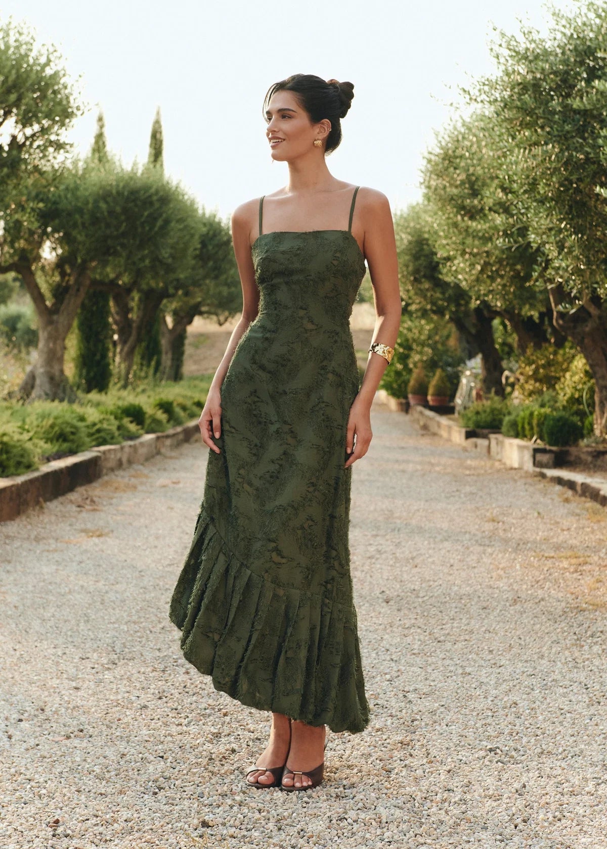 Vestido Vespro Verde Musgo