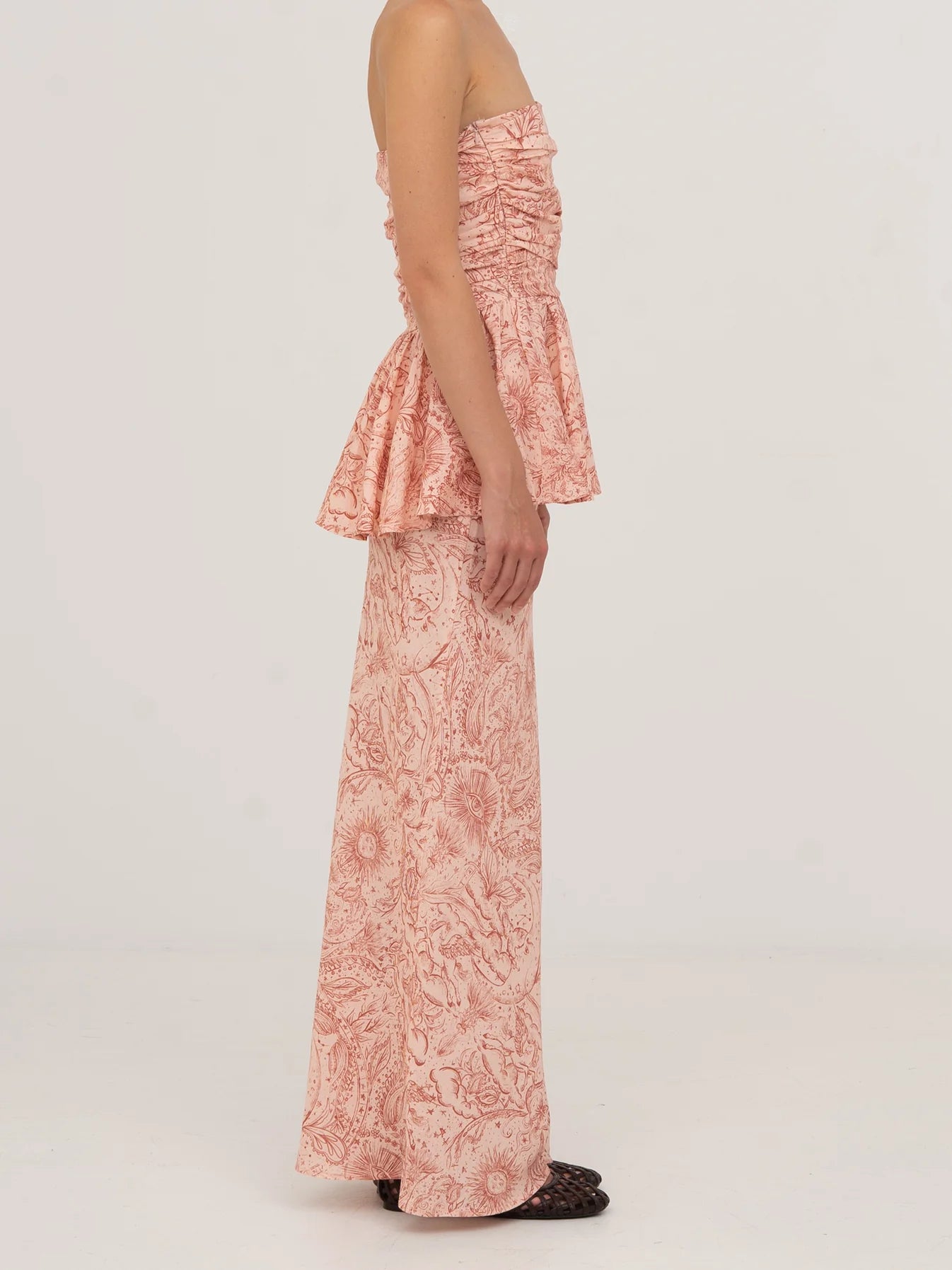 SOPHIA PINK SOLAR SYSTEM-PRINTED SKIRT