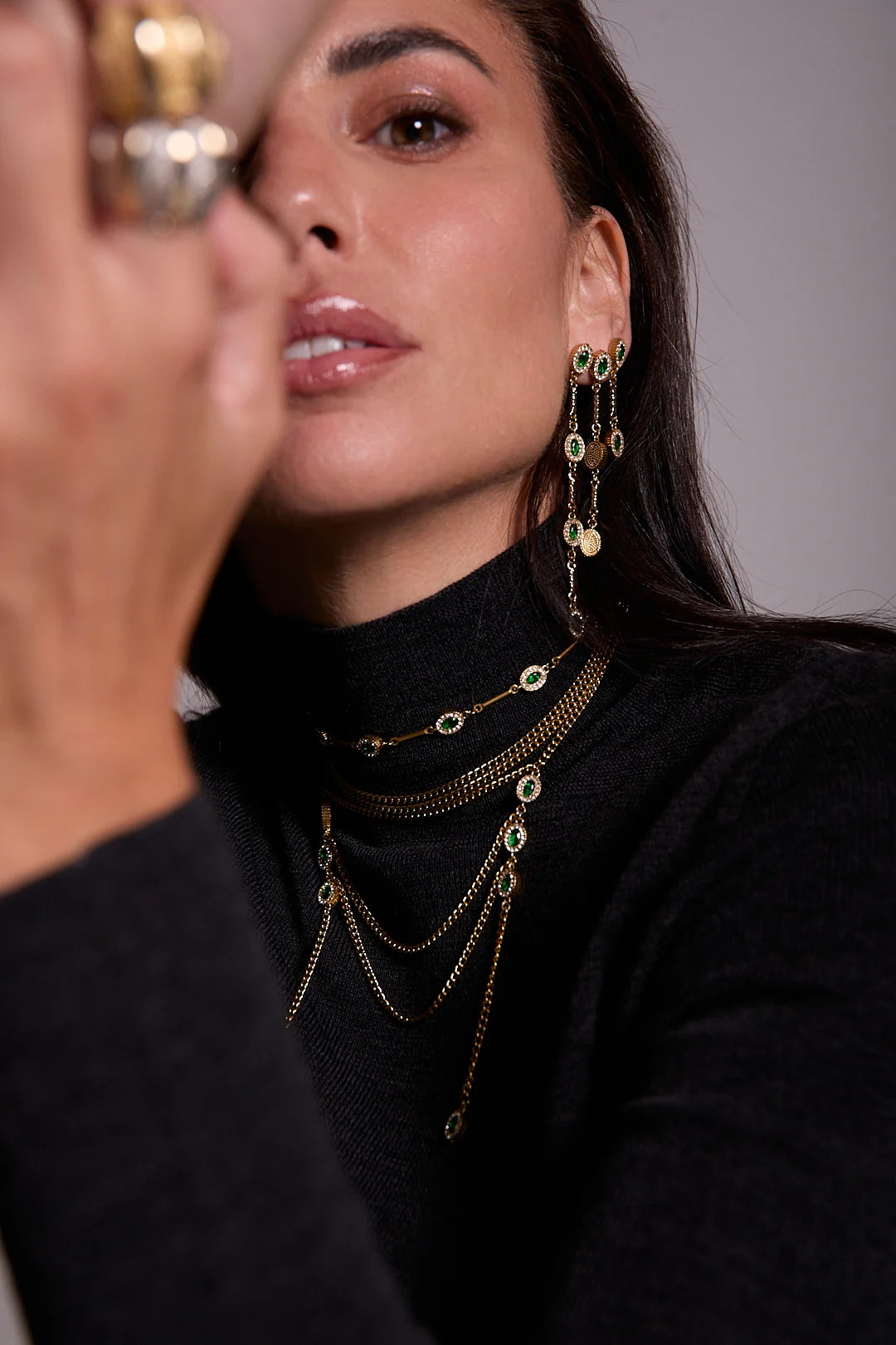 Pendientes Constanza 3 circonitas - Herencia
