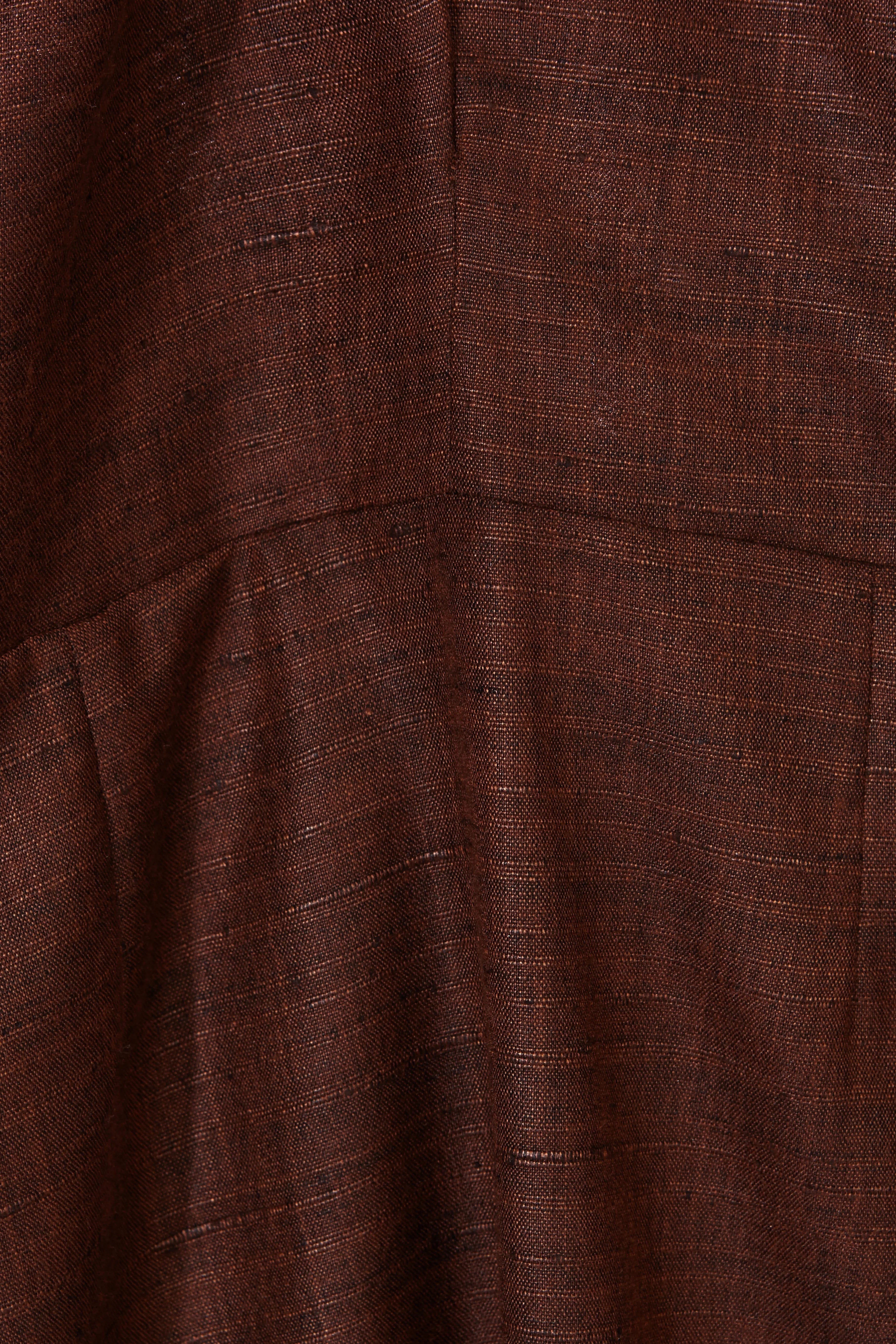 Vestido Khadi Marrón Chocolate 100% Algodón