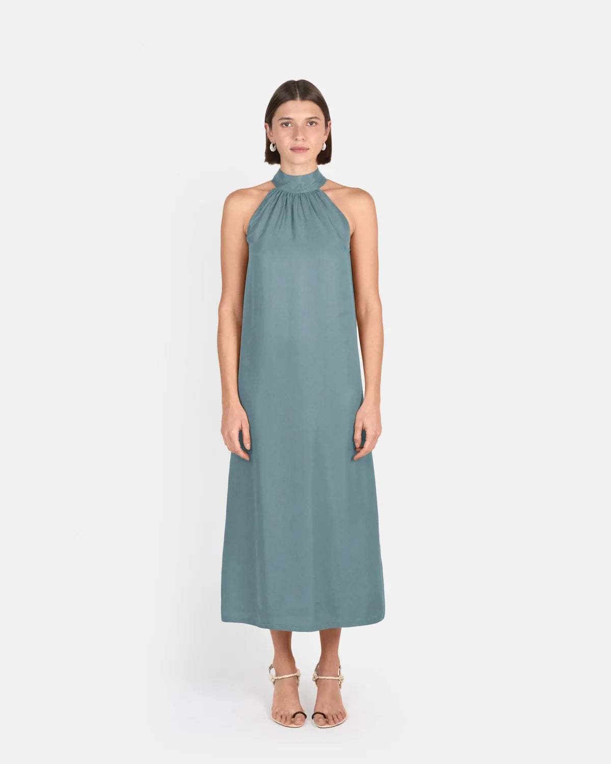 Vestido Halter Aqua Blue