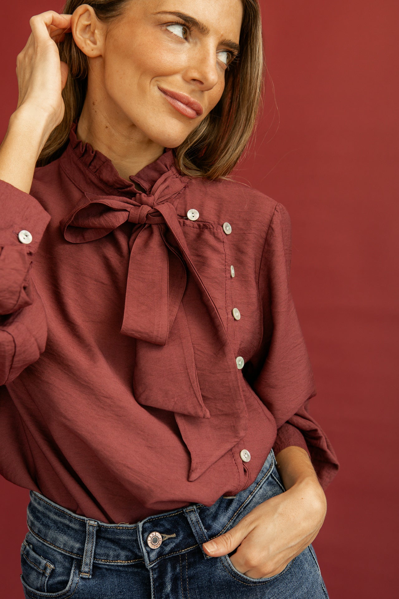 Camisa Turín Burdeos