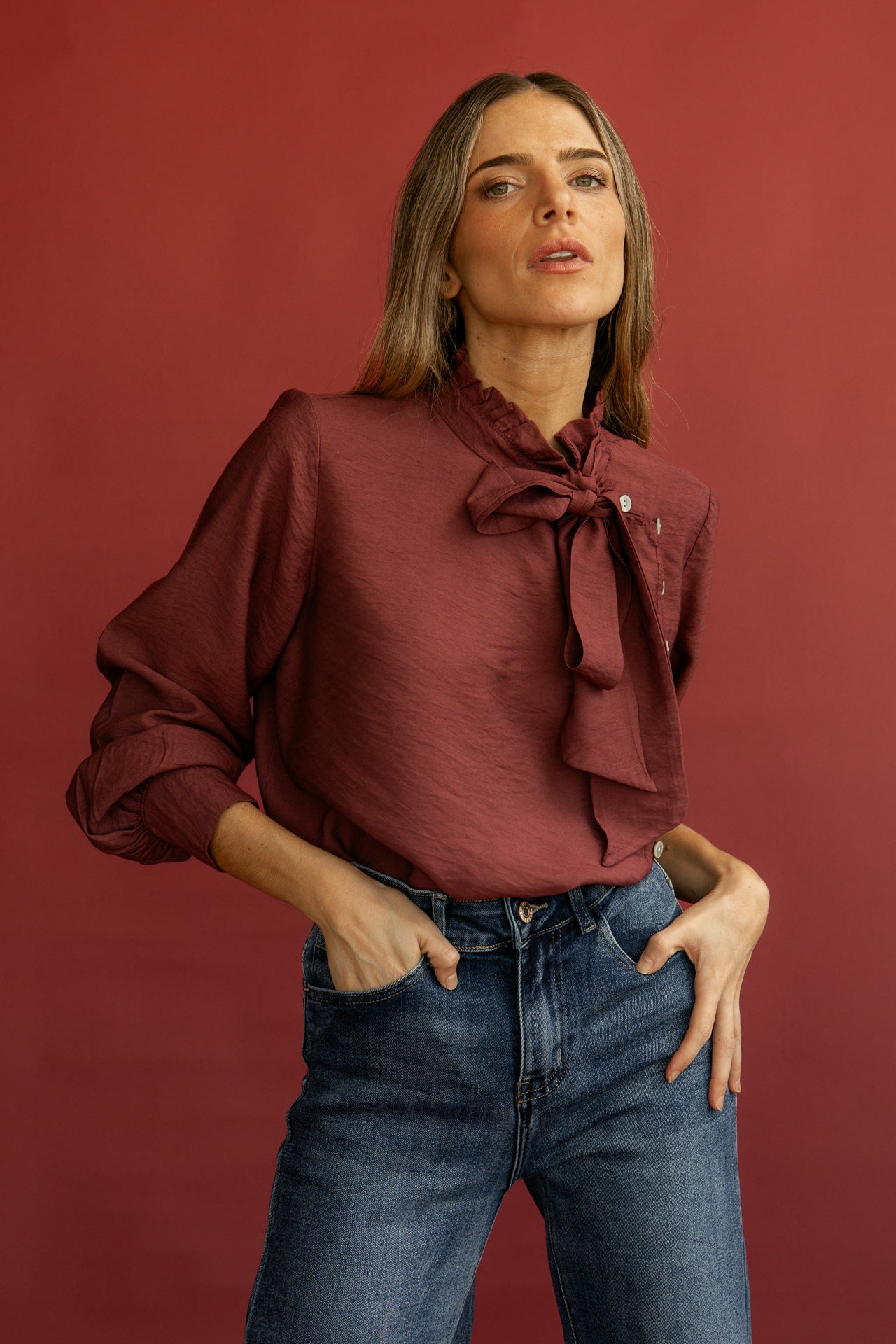 Camisa Turín Burdeos