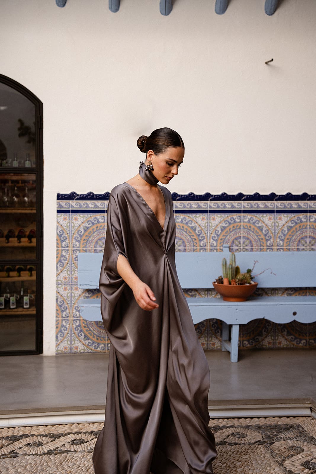 Kaftán Beatriz Gris