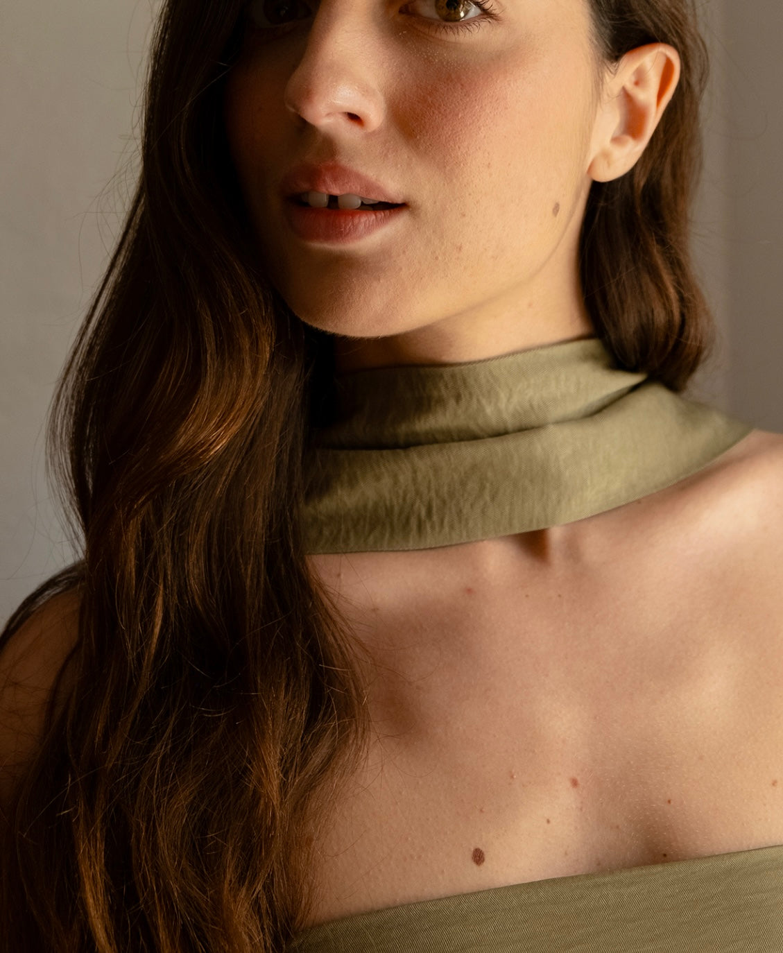 Vestido Tube Satin Green