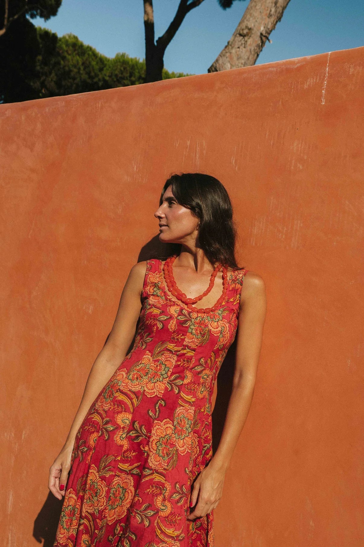 Vestido Algodón Rojo