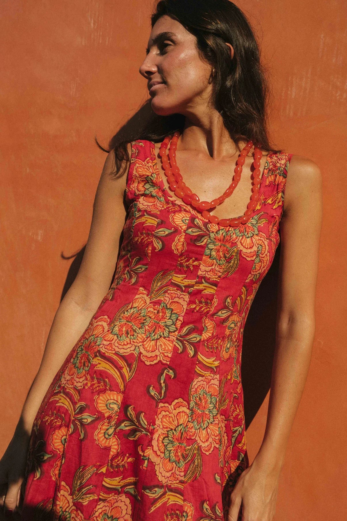 Vestido Algodón Rojo