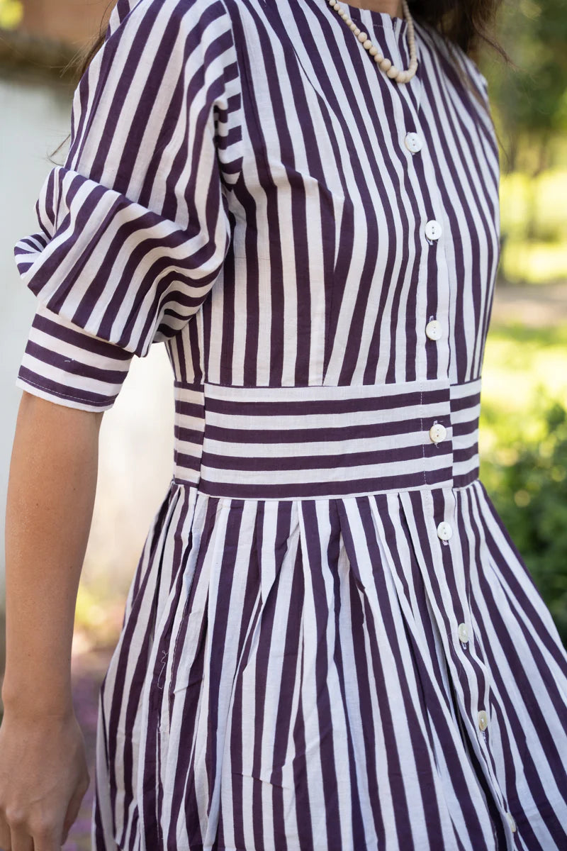 Vestido Rayas Morado