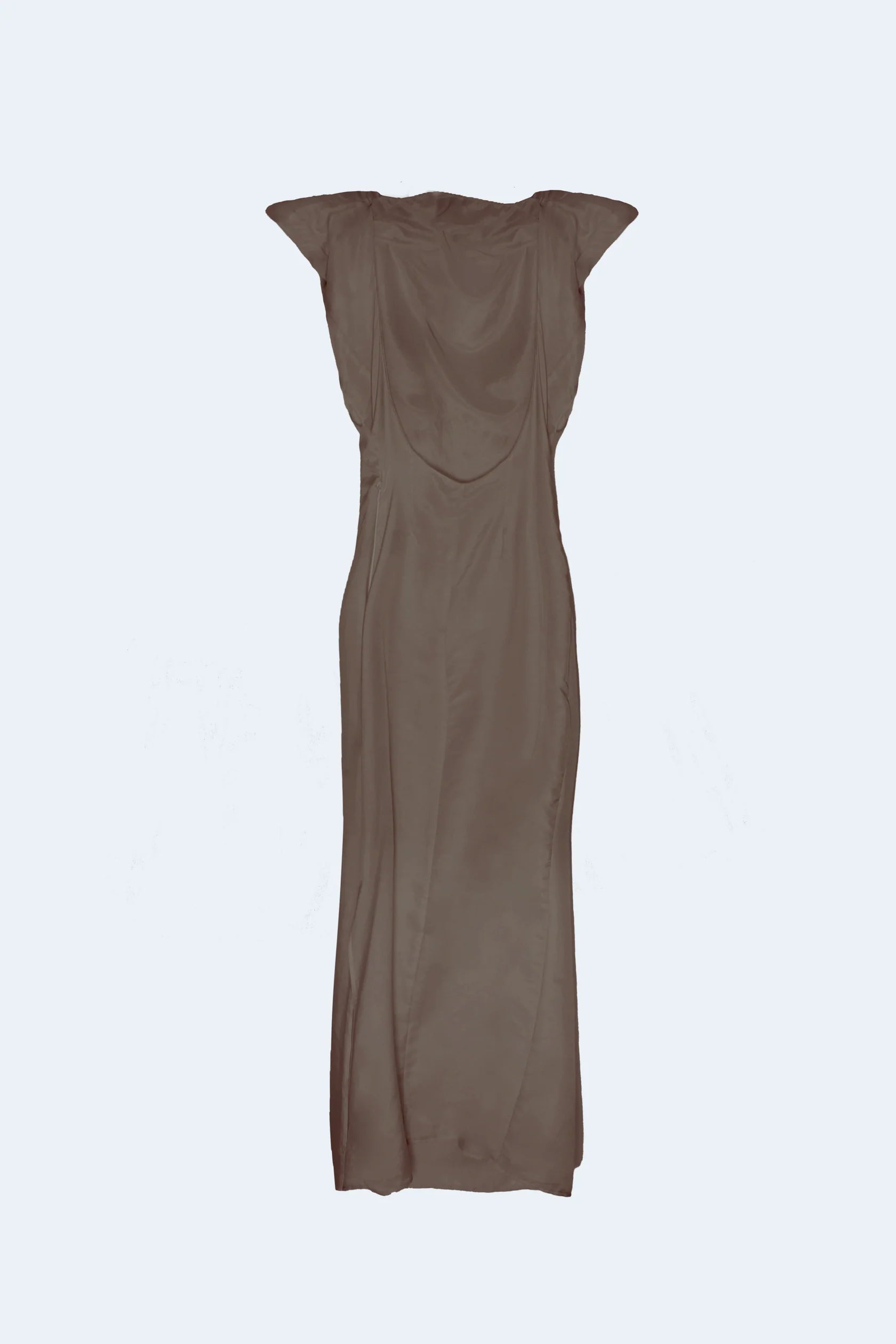 Brown Silk And Cotton Asymmetrical Dress