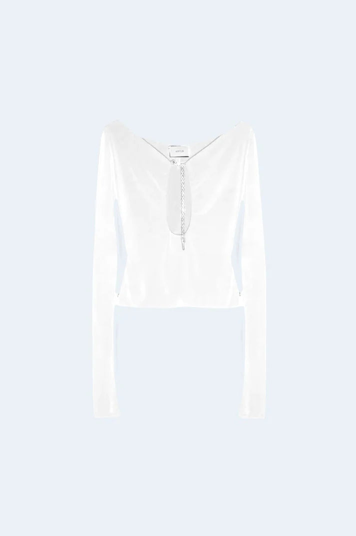 White Blouse With Chain Detail