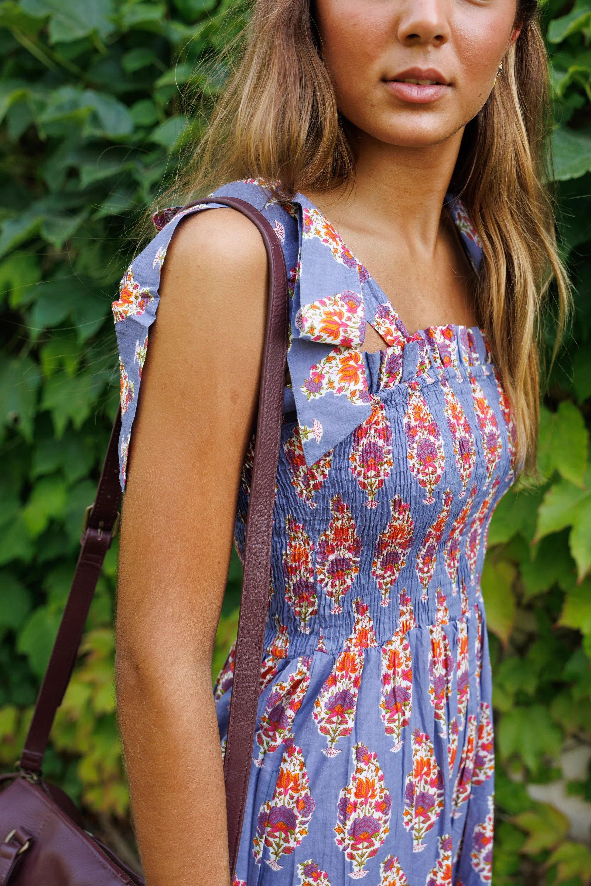 Vestido Frunce Malva