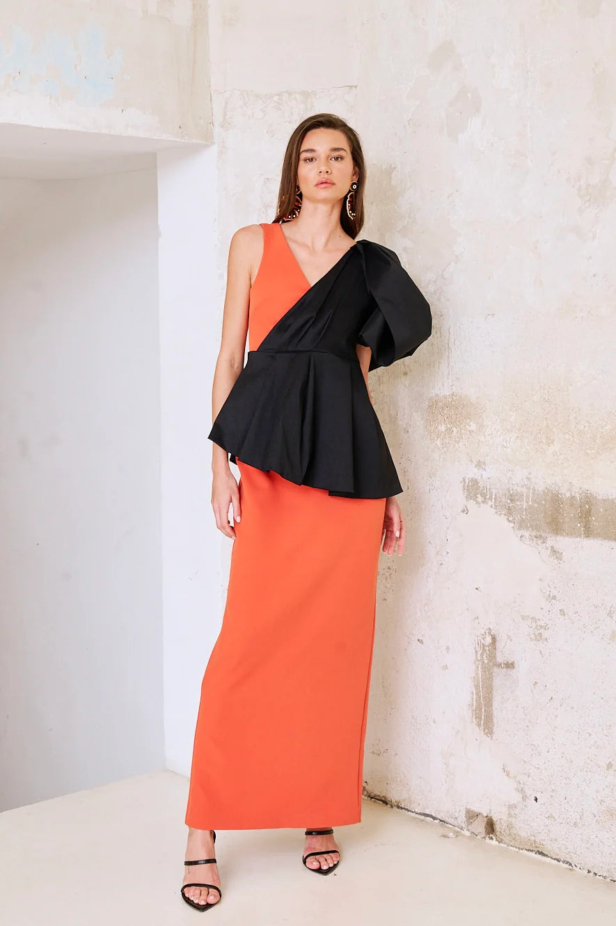 Vestido Largo Borgogne Peach
