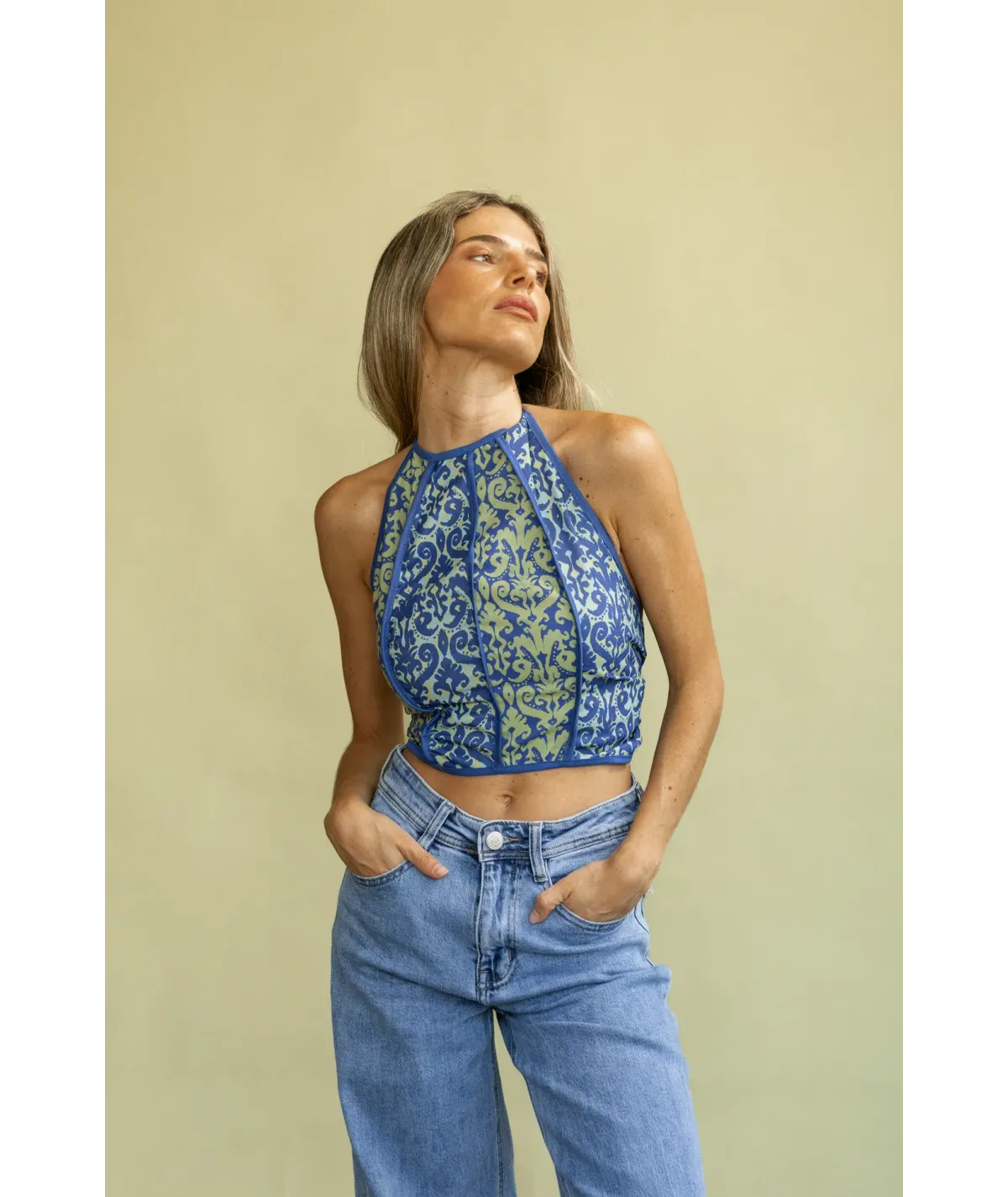 Top Cremona Azul