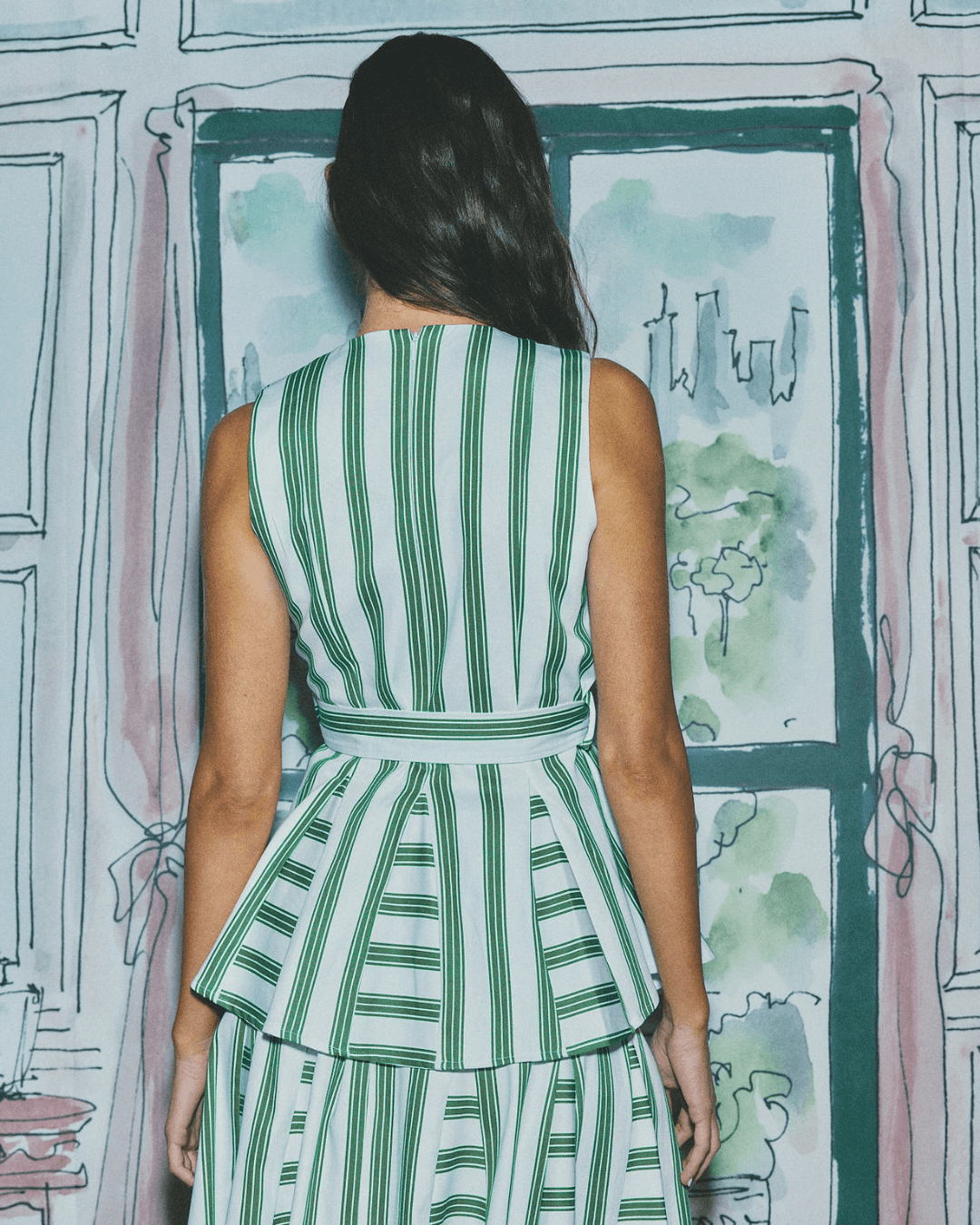 Habari Green Stripes Top